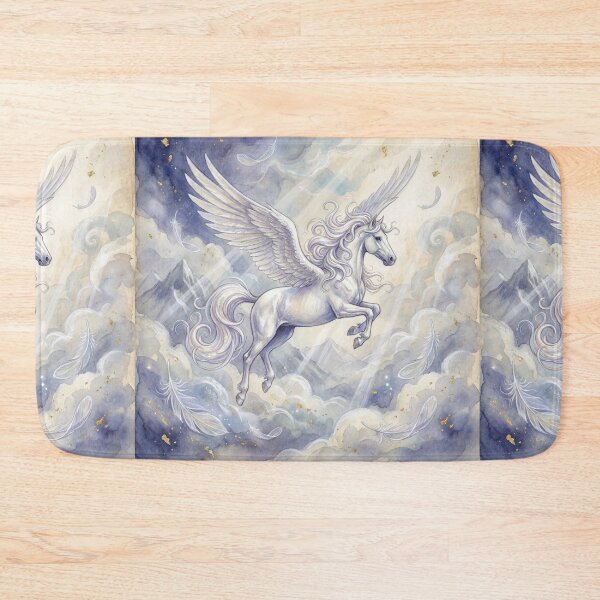 Item preview, Pegasus creature of folklore watercolor artwork illustration designed and sold by Vintage Designs +.