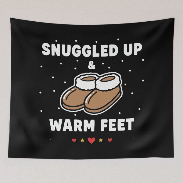 Item preview, Cozy Winter Slippers | Warm Feet Illustration designed and sold by graphicnew.