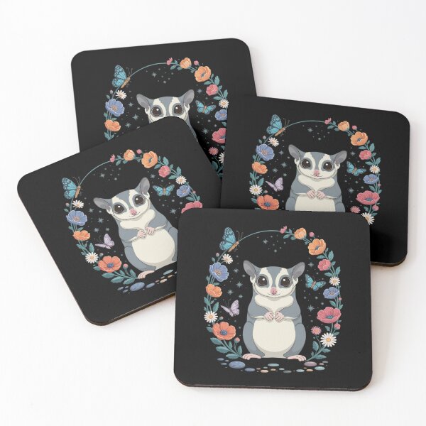 Item preview, Sugar Glider Floral Butterflies Cute Animal designed and sold by Gogetgiggles.