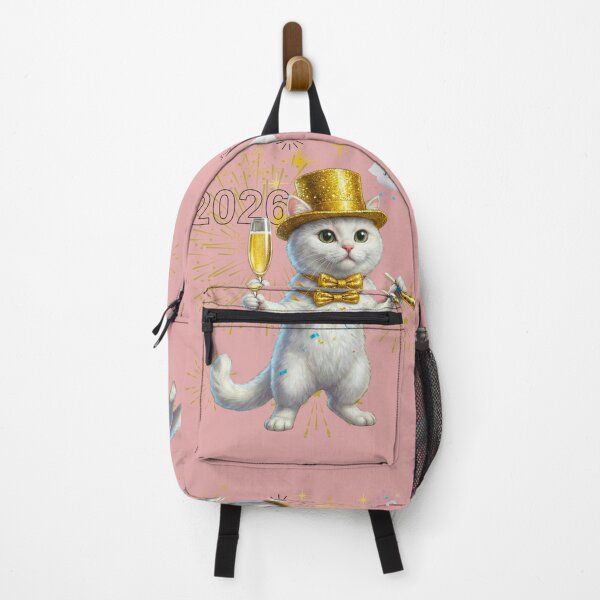 Item preview, Cute Party Kitten Happy New Year 2026 | Gold Top Hat & Champagne Celebration designed and sold by E-SarnEdge.