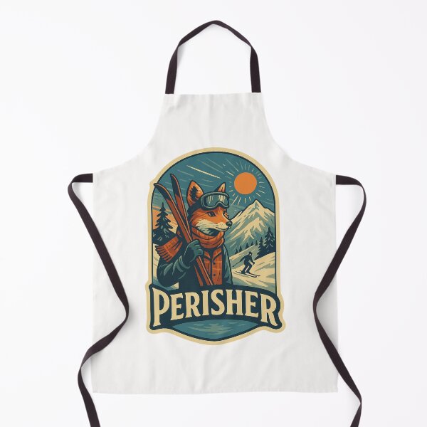 Item preview, Perisher Ski Resort with Alpine Fox Mascot designed and sold by Places On Earth.
