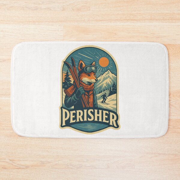 Item preview, Perisher Ski Resort with Alpine Fox Mascot designed and sold by Places On Earth.