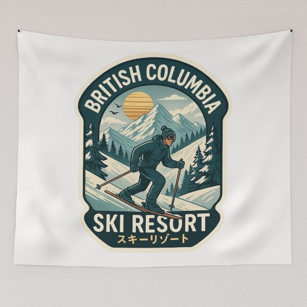 Item preview, British Columbia Ski Resort Winter Adventure designed and sold by Places On Earth.