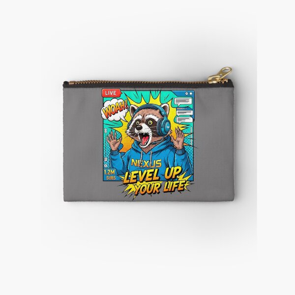 Item preview, Comic Book Style Gamer Raccoon Level Up designed and sold by SholoStudio.