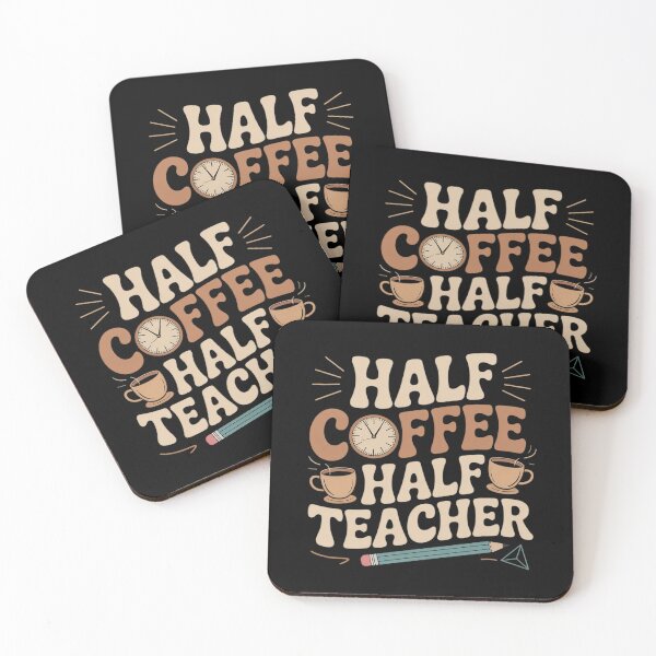 Item preview, Half Teacher Half Coffee Teacher School Coffee  designed and sold by CombatTask.