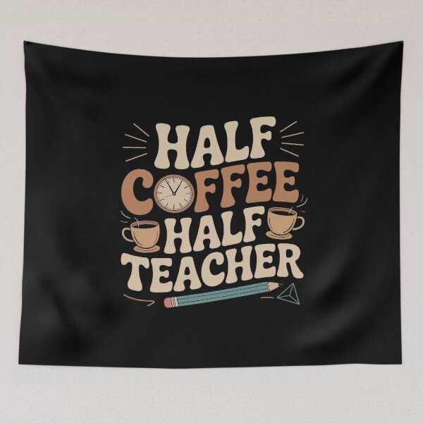 Item preview, Half Teacher Half Coffee Teacher School Coffee  designed and sold by CombatTask.