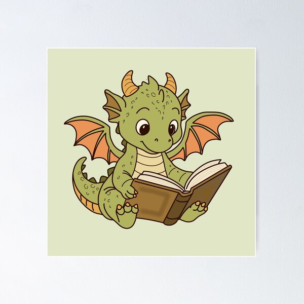 Item preview, Dragon reading designed and sold by Neadoodles.