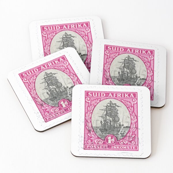 Item preview, Vintage Suid Afrika Pink Postage Stamp designed and sold by red-amber65.