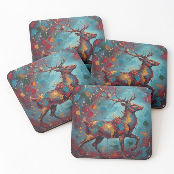 Item preview, Majestic Reindeer in Abstract Colors designed and sold by digisetumedia.