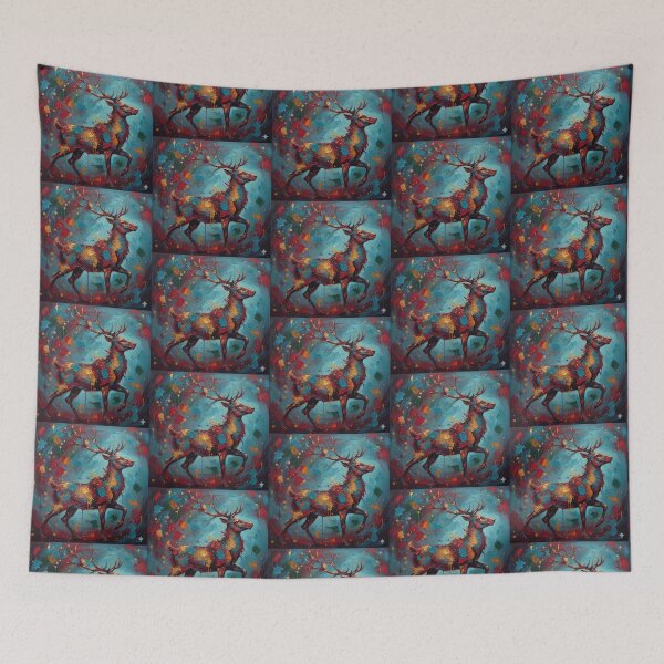 Item preview, Majestic Reindeer in Abstract Colors designed and sold by digisetumedia.