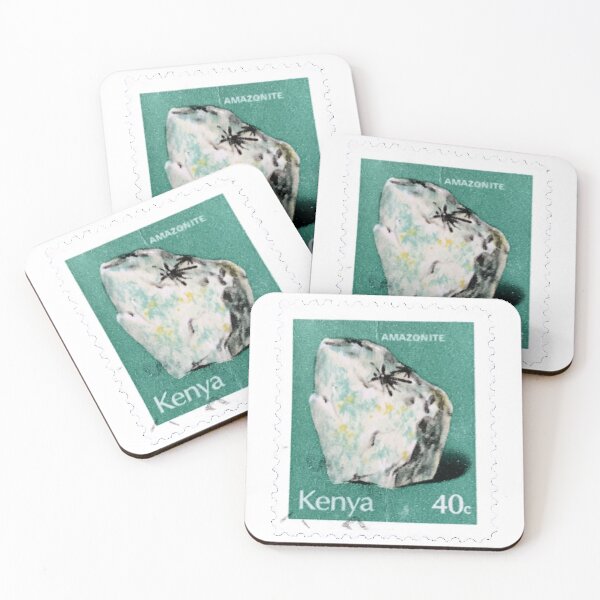 Item preview, Vintage Kenya Amazon Stone Postage Stamp designed and sold by red-amber65.