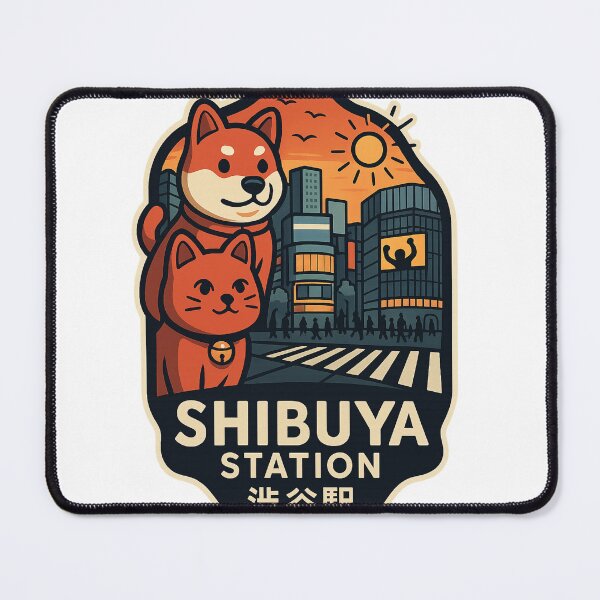 Item preview, Shibuya Station Hachiko Crossing Sunset Tokyo designed and sold by StampMyPassport.