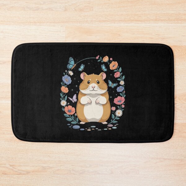 Item preview, Cute Hamster Flowers Butterflies Springtime Aesthetic designed and sold by Gogetgiggles.