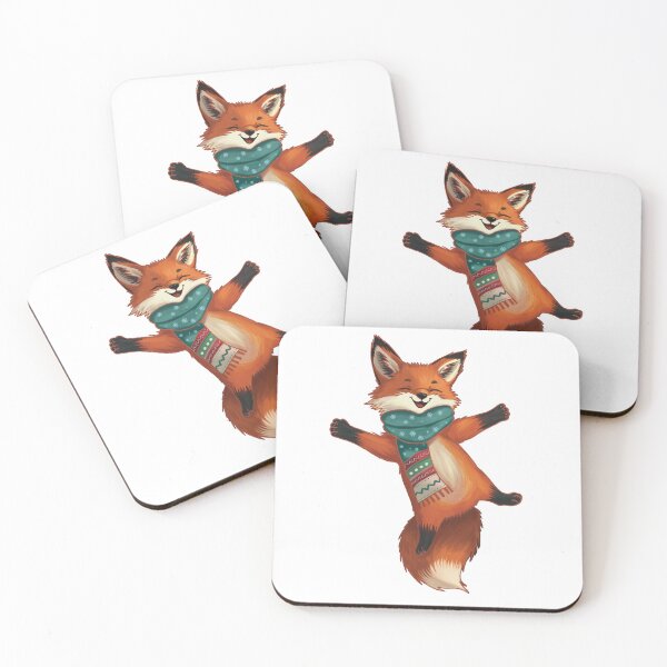 Item preview, Joyful Fox Snow Angel Fun designed and sold by NatureBrushbyMariela.