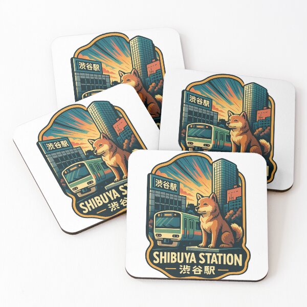 Item preview, Shibuya Station and Hachiko Statue Tokyo Landmark designed and sold by StampMyPassport.