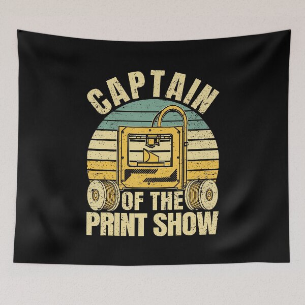 Item preview, Captain Of The Print Show 3D Printing Retro 3D Printer designed and sold by LorraineRita.
