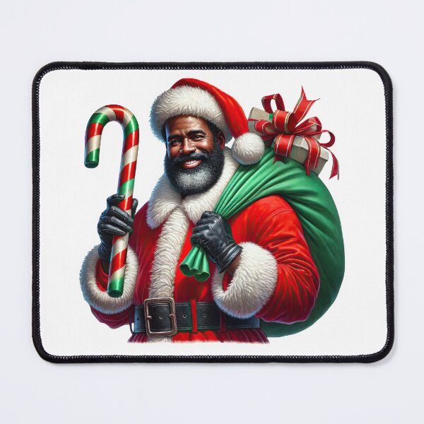 Item preview, Smiling Black Santa Carrying Gifts – African American Christmas Illustration designed and sold by Lulunza.