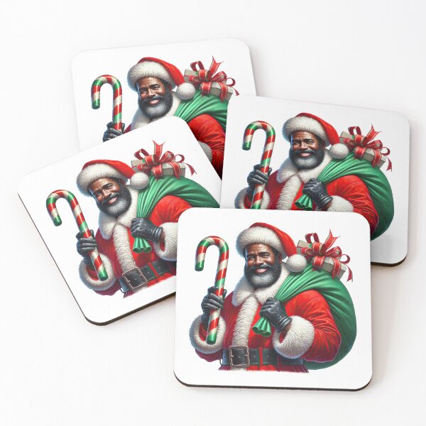 Item preview, Smiling Black Santa Carrying Gifts – African American Christmas Illustration designed and sold by Lulunza.