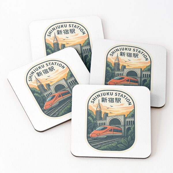 Item preview, Shinjuku Station and Tokyo Skyline at Sunset designed and sold by StampMyPassport.