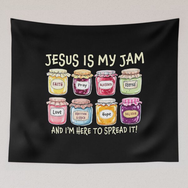 Item preview, Jesus Is My Jam And Im Here To Spread Christian Bible Verse designed and sold by SarahLorri.