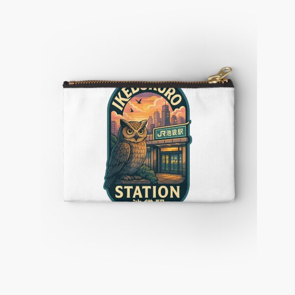Artikelvorschau, Sonnenuntergang und Eulen-Wahrzeichen am Bahnhof Ikebukuro entworfen und verkauft von StampMyPassport.