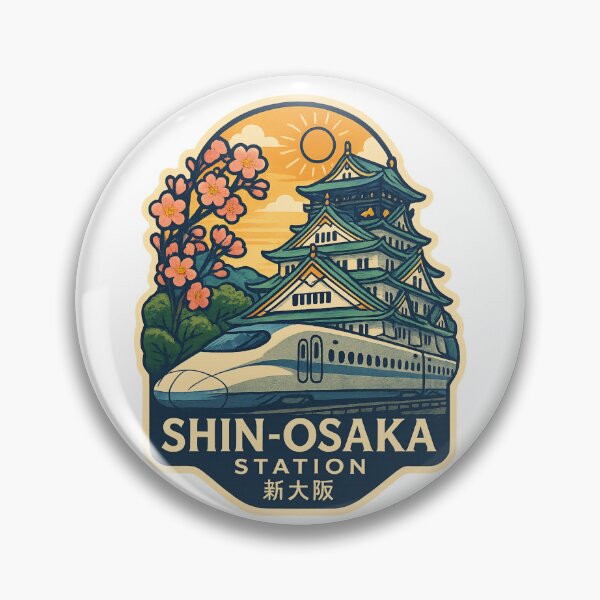 Item preview, Shin-Osaka Station with Bullet Train and Castle View designed and sold by StampMyPassport.