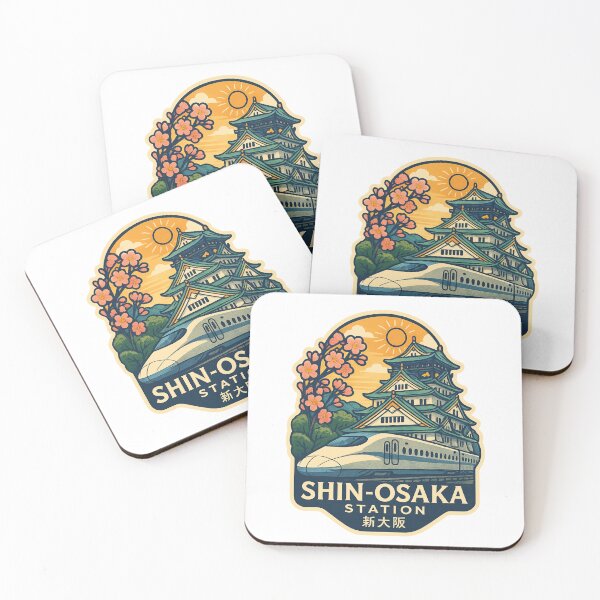 Item preview, Shin-Osaka Station with Bullet Train and Castle View designed and sold by StampMyPassport.