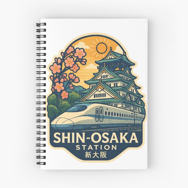 Item preview, Shin-Osaka Station with Bullet Train and Castle View designed and sold by StampMyPassport.
