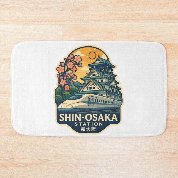 Item preview, Shin-Osaka Station with Bullet Train and Castle View designed and sold by StampMyPassport.
