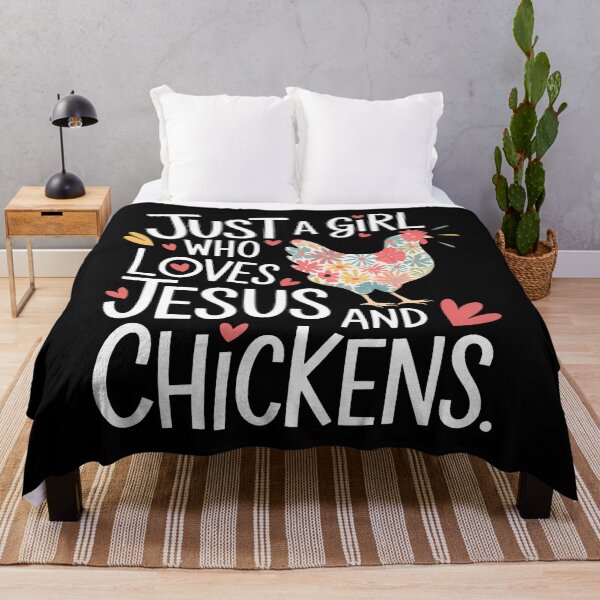 Item preview, Just A Girl Who Loves Jesus And Chickens designed and sold by SarahLorri.