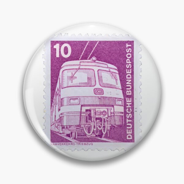 Item preview, Vintage East German Train Purple Postage Stamp designed and sold by red-amber65.