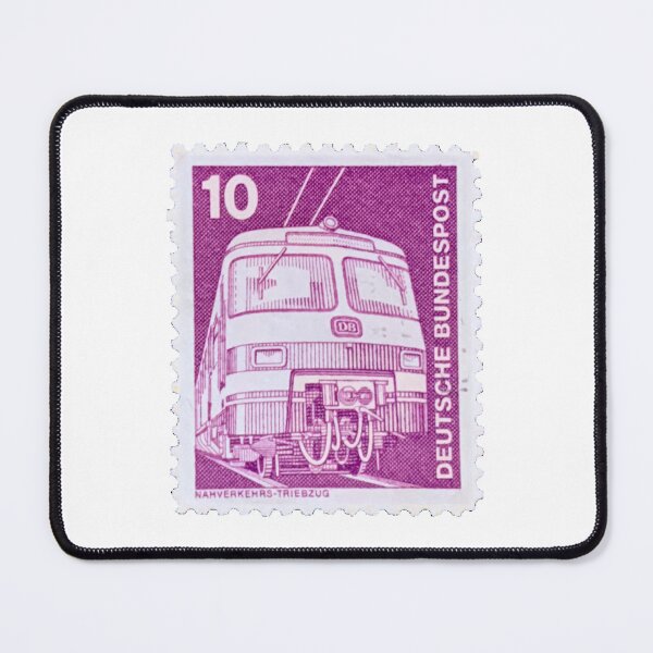 Item preview, Vintage East German Train Purple Postage Stamp designed and sold by red-amber65.