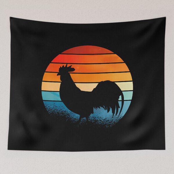 Item preview, Retro Sunset Rooster Chicken Lover designed and sold by JuneLisa1.