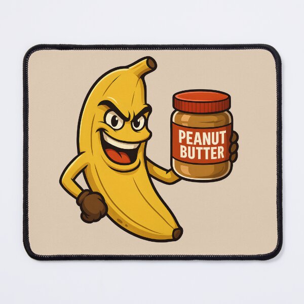 Item preview, Peanut Butter Banana – Funny Cartoon Food Character designed and sold by WinkWild.