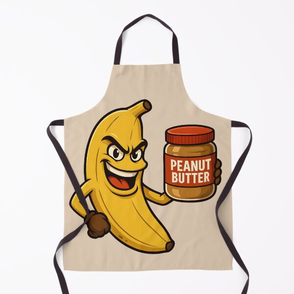 Item preview, Peanut Butter Banana – Funny Cartoon Food Character designed and sold by WinkWild.