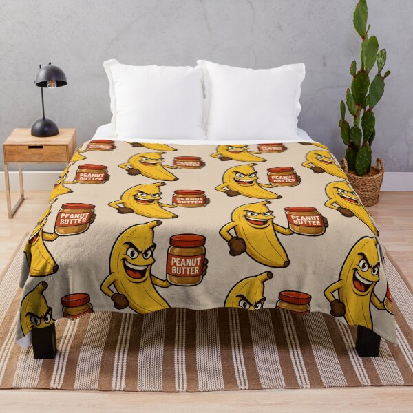 Item preview, Peanut Butter Banana – Funny Cartoon Food Character designed and sold by WinkWild.