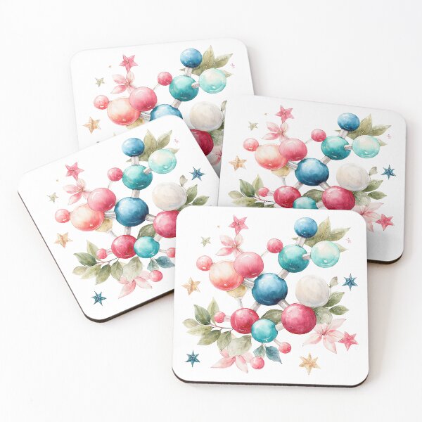 Item preview, Floral Molecular Structure - A Beautiful Fusion of Science and Nature designed and sold by Anastasiia Yurevych.