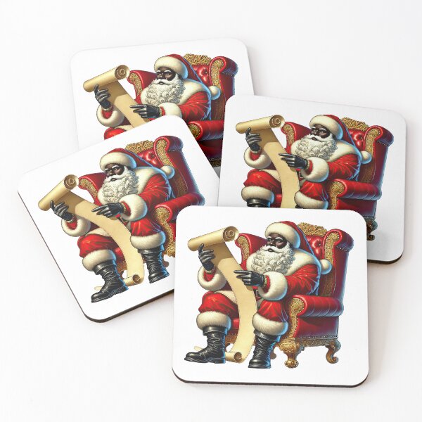 Item preview, Black Santa Reading Nice List – African American Christmas Art designed and sold by Lulunza.