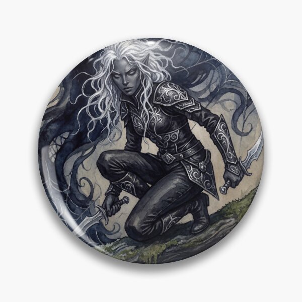 Item preview, Dark Elf Assassin fantasy art creature race designed and sold by Vintage Designs +.