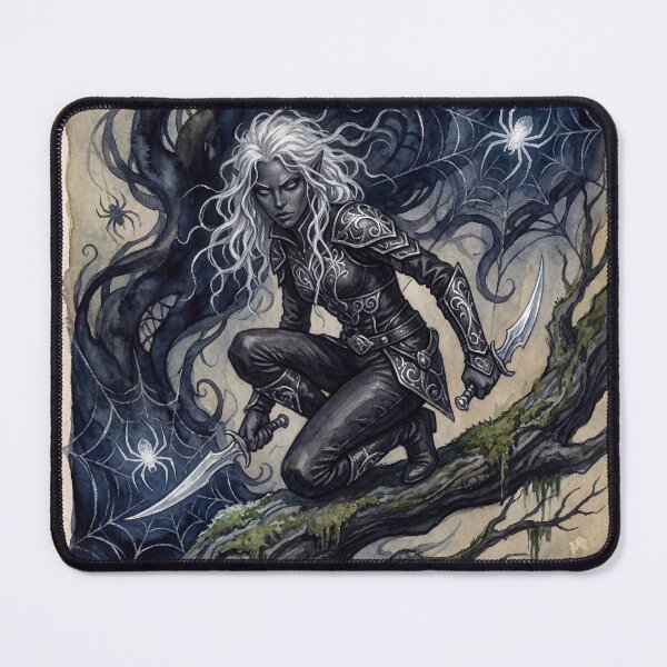 Item preview, Dark Elf Assassin fantasy art creature race designed and sold by Vintage Designs +.