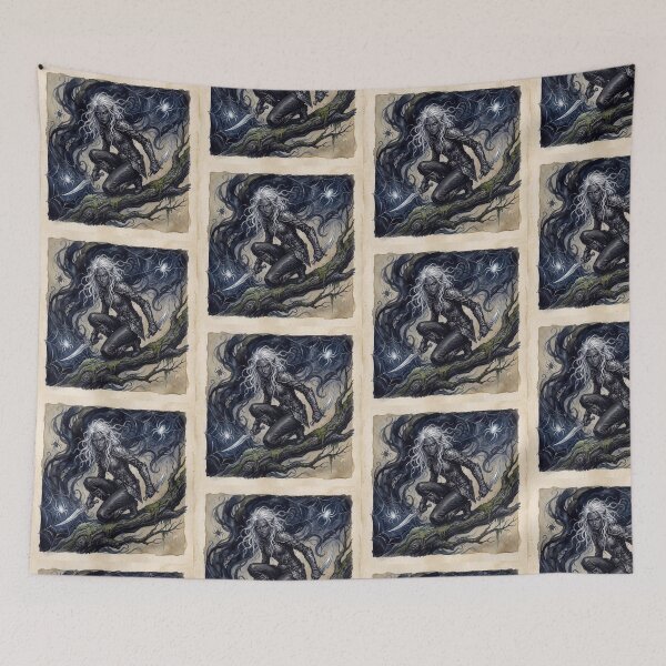 Item preview, Dark Elf Assassin fantasy art creature race designed and sold by Vintage Designs +.