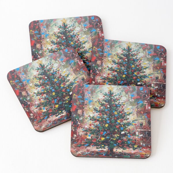 Item preview, Vibrant Christmas Tree in Abstract Colors designed and sold by digisetumedia.