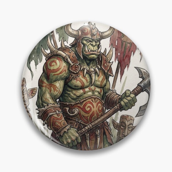 Item preview, Orc Warrior by some Totems fantasy art creature race designed and sold by Vintage Designs +.