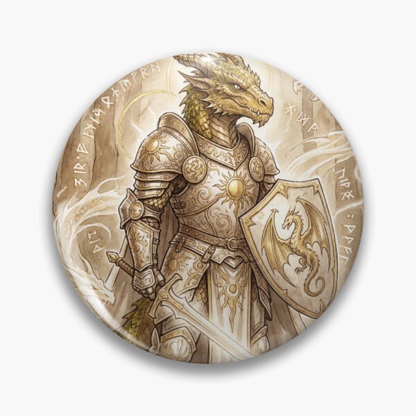 Item preview, Dragon born Paladin fantasy art creature race designed and sold by Vintage Designs +.