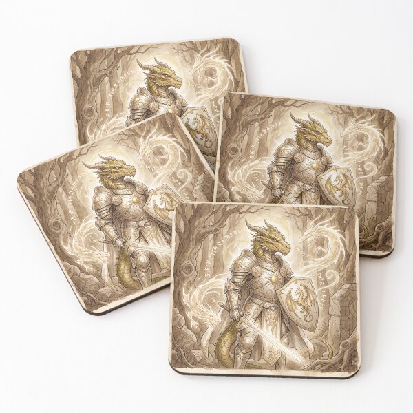 Item preview, Dragon born Paladin fantasy art creature race designed and sold by Vintage Designs +.