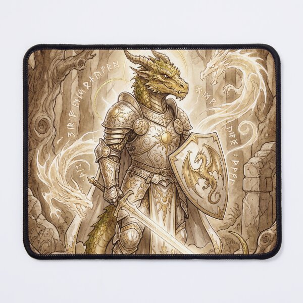 Item preview, Dragon born Paladin fantasy art creature race designed and sold by Vintage Designs +.