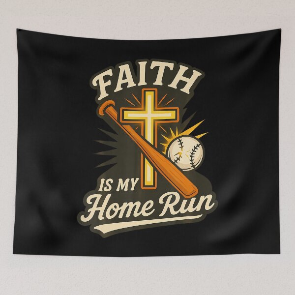 Item preview, Christian Baseball Faith Is My Home Run Religious designed and sold by JuneLisa1.