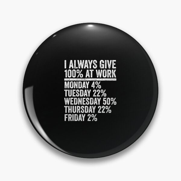 Item preview, I Always Give 100 Percent At Work Funny Work Humor designed and sold by LorraineRita.