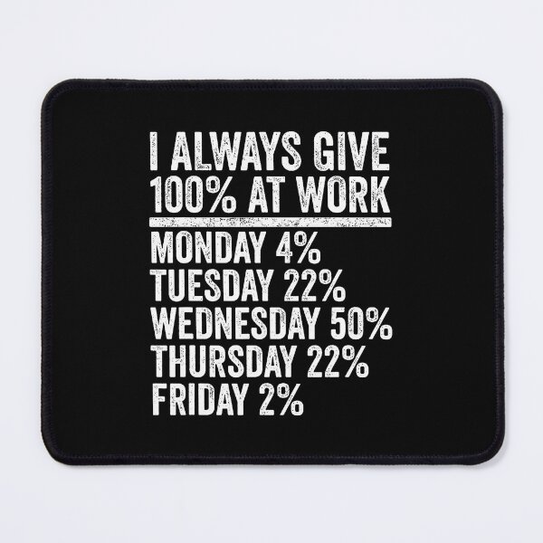 Item preview, I Always Give 100 Percent At Work Funny Work Humor designed and sold by LorraineRita.