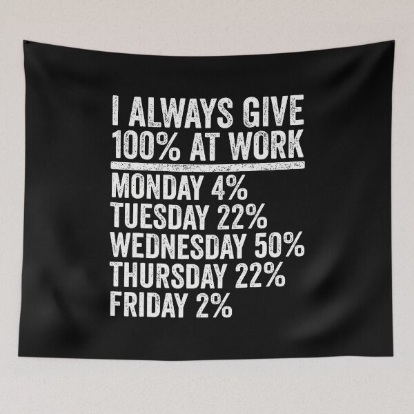 Item preview, I Always Give 100 Percent At Work Funny Work Humor designed and sold by LorraineRita.